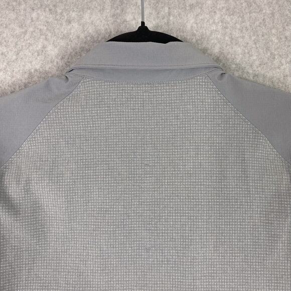 Lululemon Shirt Mens M Grey Double Pocket Overshirt Short Sleeve Snap Closure - Picture 5 of 6